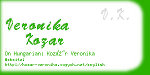 veronika kozar business card